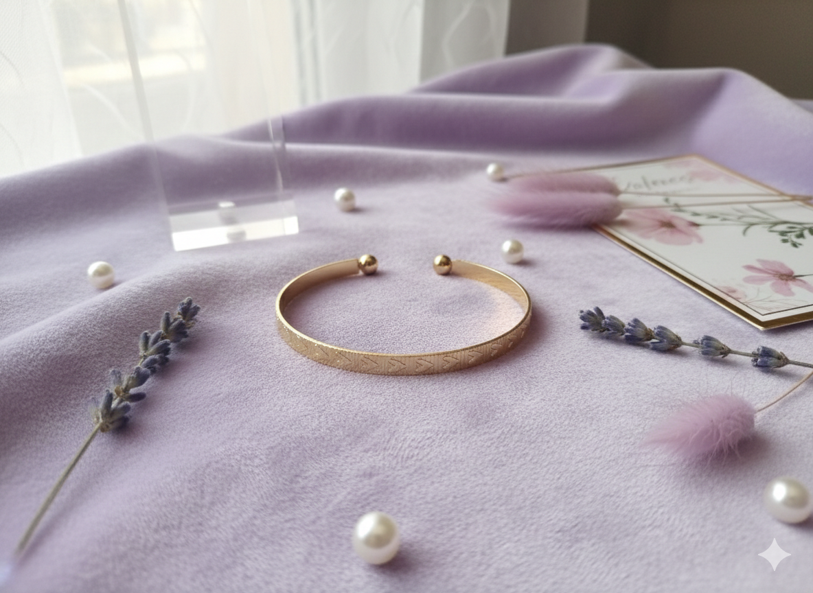 Gold-toned Bangles.