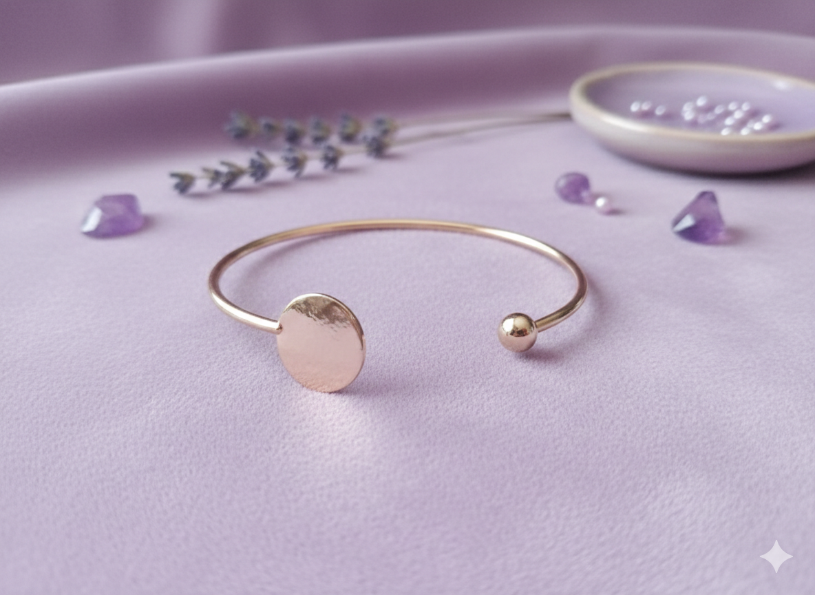 Gold-toned Bangles.