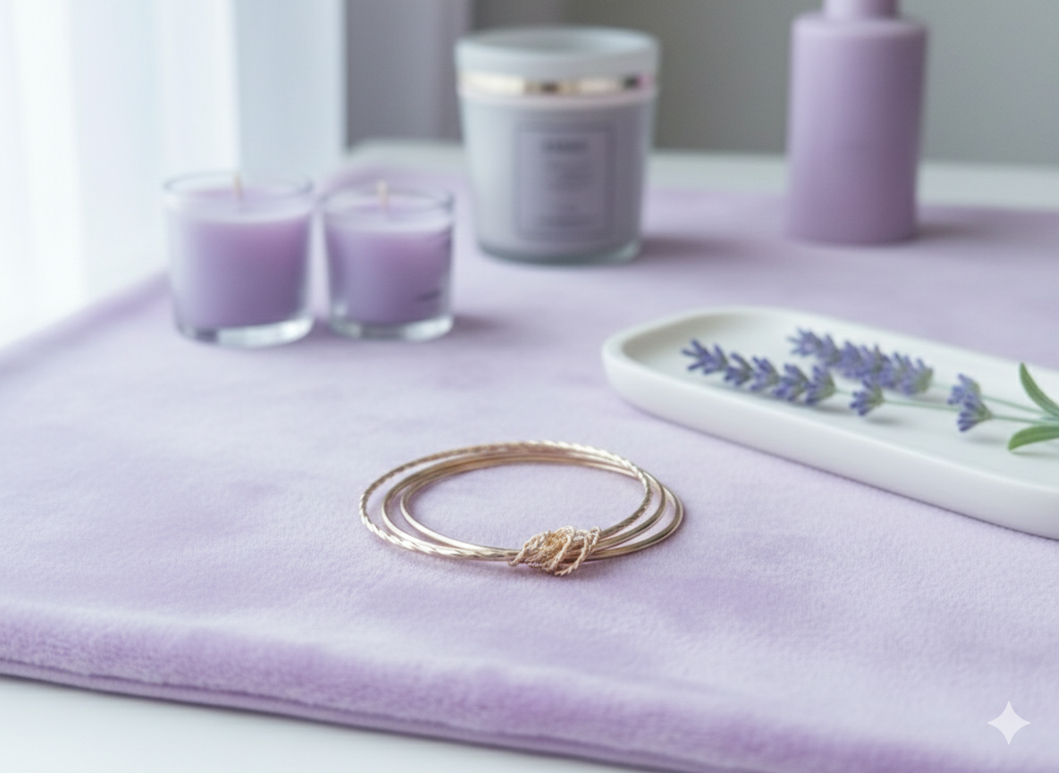 Gold-toned Bangles.
