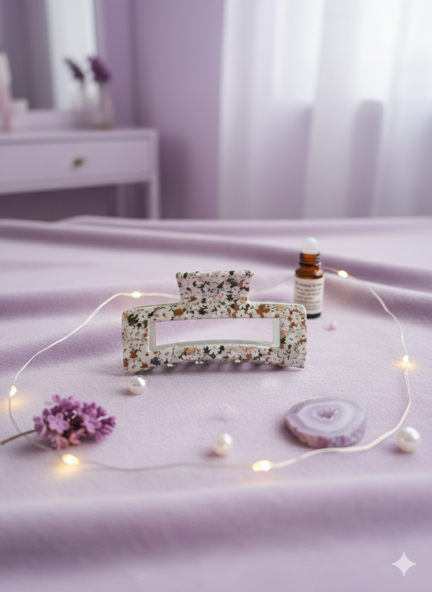 Pattern Rectangular Hair Claw Clips.