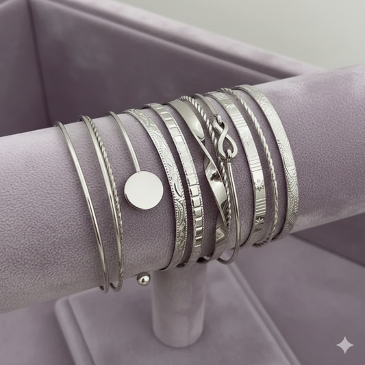 Silver Bangles.