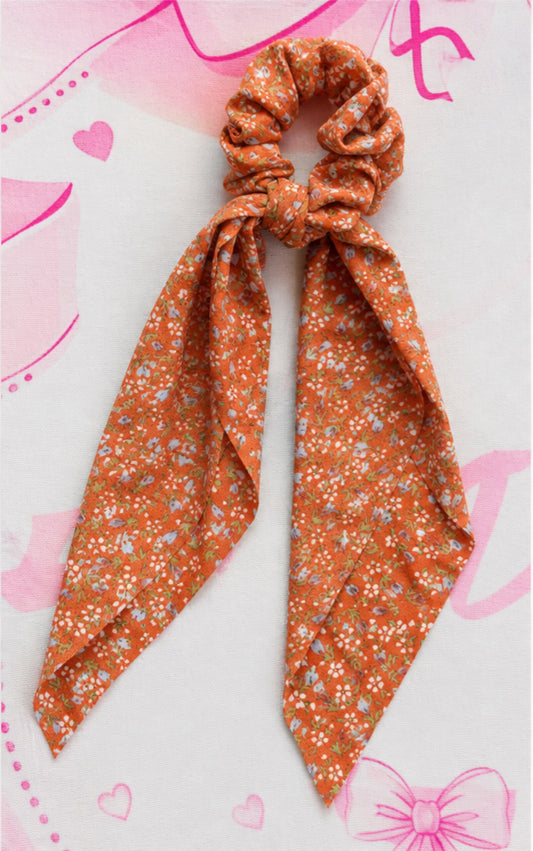 Autumn Bloom Tie Scrunchie 🍂🎀
