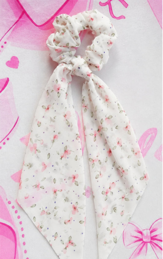 Cherry Blossom Tie Scrunchie 🌸